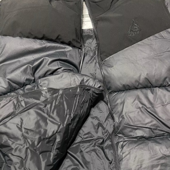 Men's GERRY Heavy Puffer Jacket Coat Welded Channels Black Size Large - Picture 7 of 10